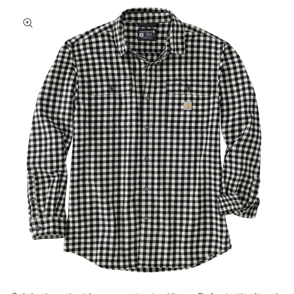Carhartt loose fit heavyweight flannel long sleeve plaid shirt 4XL